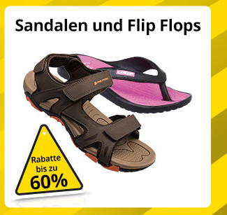 Sandalen und Flip Flops