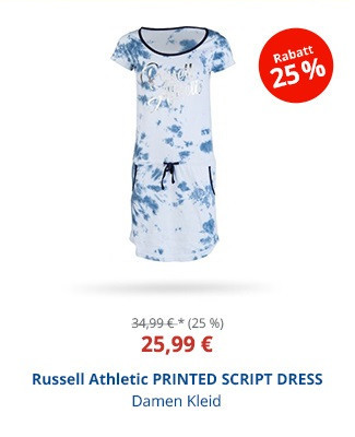 Russell Athletic PRINTED SCRIPT DRESS