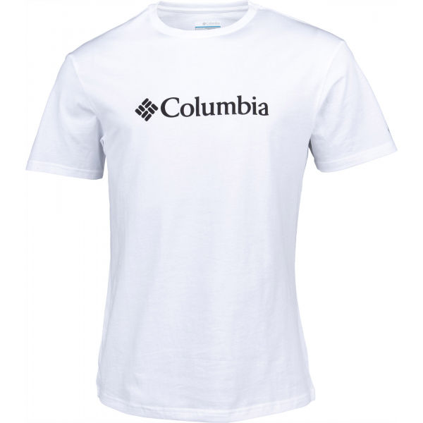 Columbia BASIC LOGO SHORT SLEEVE Pánské triko, bílá, velikost