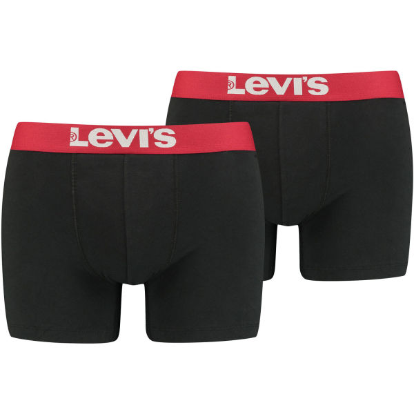 E-shop Levi's MEN SOLID BASIC BOXER 2P Pánské boxerky, černá, velikost XXL