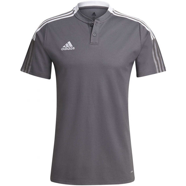 Adidas TIRO 21 POLO SHIRT Pánské Fotbalové Triko, šedá, Veľkosť XS