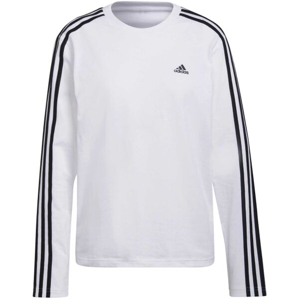 Adidas 3-STRIPES LONGSLEEVE TEE Dámské Tričko S Dlouhým Rukávem, Bílá, Veľkosť S
