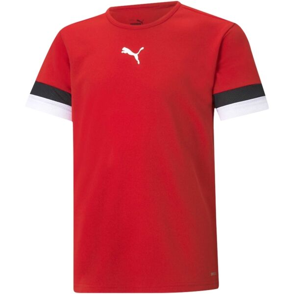 Puma TEAMRISE JERSEY TEE Dětské Fotbalové Triko, červená, Veľkosť 176