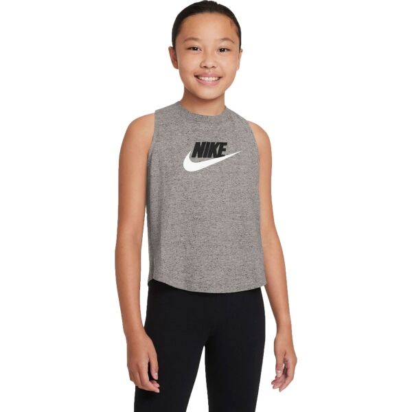 Nike SPORTSWEAR Dívčí Tílko, šedá, Veľkosť L