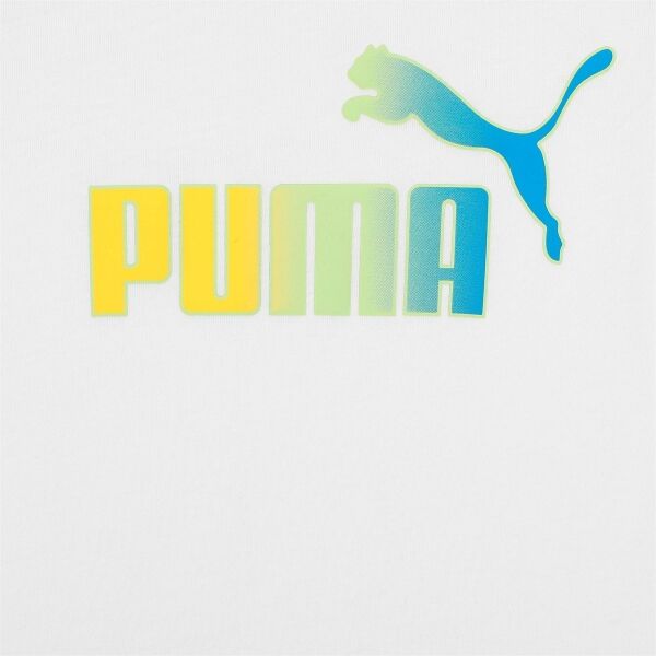 Puma ESSENTIALS+BLEACH LOGO TEE Dívčí Triko, Bílá, Veľkosť 116