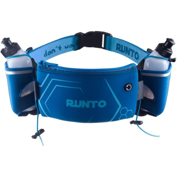 E-shop Runto DUO 2 Sportovní ledvinka se dvěma lahvičkami na vodu, modrá, velikost