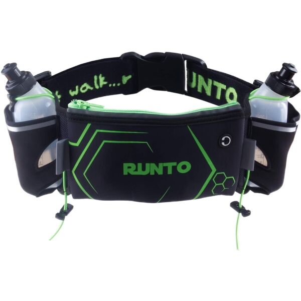E-shop Runto DUO 2 Sportovní ledvinka se dvěma lahvičkami na vodu, černá, velikost