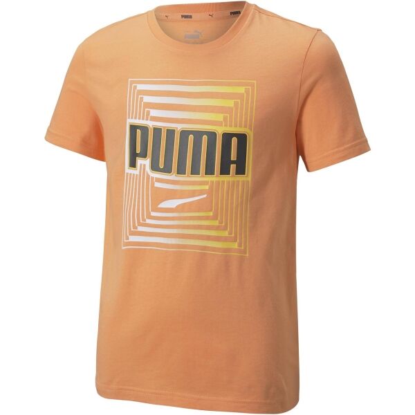 Puma ALPHA GRAPHIC TEE Dětské Triko, Oranžová, Veľkosť 140
