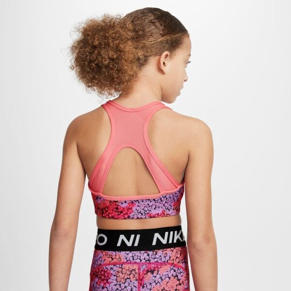 Nike DRI-FIT SWOOSH Dívčí Sportovní Podprsenka, Růžová, Veľkosť M