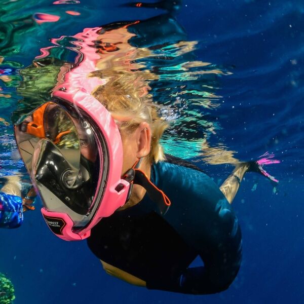 Ocean Reef ARIA QR + CAMERA HOLDER Šnorchlovací Maska, Růžová, Veľkosť M/L