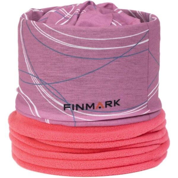 Finmark FSW-246 Dívčí Multifunkční šátek S Fleecem, Růžová, Veľkosť UNI