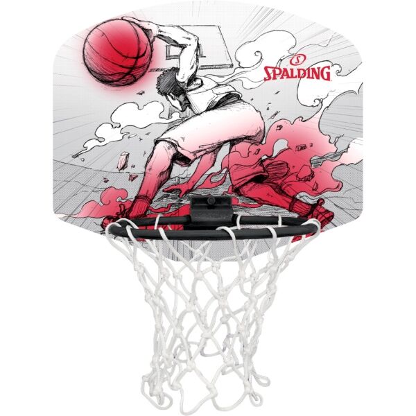 Spalding SKETCH MICRO MINI BACKBOARD SET Basketbalový Minikoš, červená, Veľkosť UNI