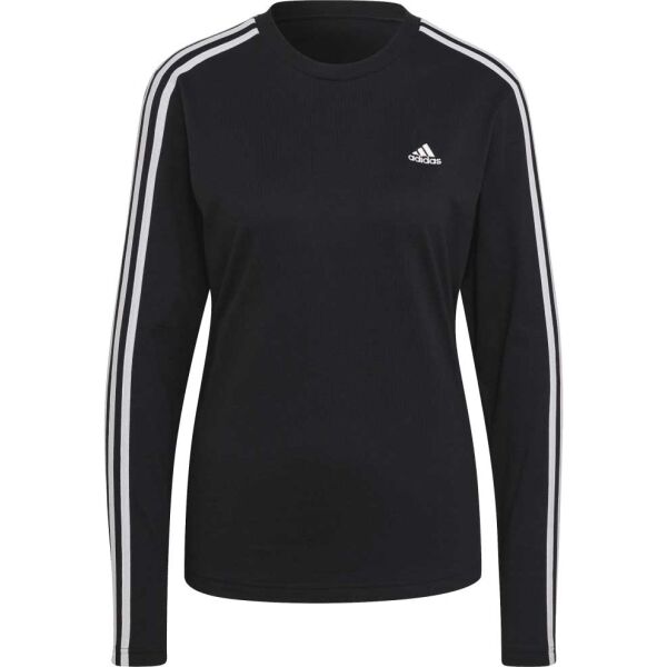 Adidas 3-STRIPES LONG SLEEVE TEE Dámské Tričko, černá, Veľkosť XL