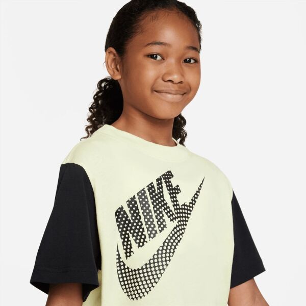 Nike SPORTSWEAR ESSENTIAL Dívčí Tričko, žlutá, Veľkosť L