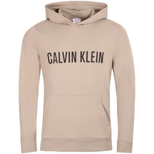 Calvin Klein INTENSE POWER LOUNGE-L/S HOODIE Pánská mikina, béžová, velikost