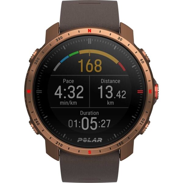 POLAR GRIT X PRO Multisportovní hodinky s GPS a záznamem tepové frekvence, hnědá, veľkosť M/L