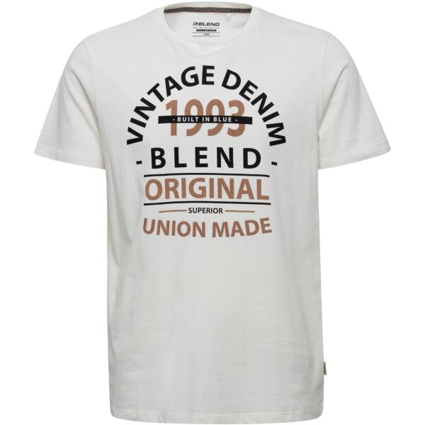 BLEND REGULAR FIT Pánské Tričko, Bílá, Veľkosť XL
