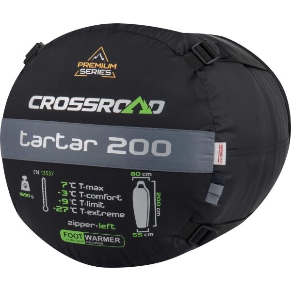 Crossroad TARTAR 200 Spací Pytel, Tmavě šedá, Veľkosť L