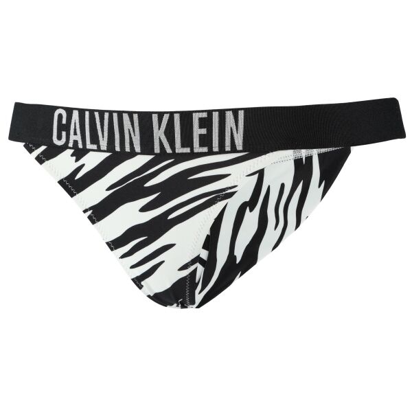 Calvin Klein INTENSE POWER-BRAZILIAN-PRINT Dámské Plavkové Kalhotky, černá, Veľkosť XS