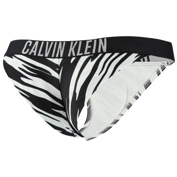 Calvin Klein INTENSE POWER-BRAZILIAN-PRINT Dámské Plavkové Kalhotky, černá, Veľkosť XS