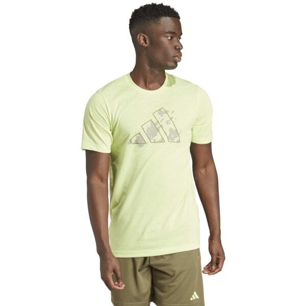 Adidas TRAIN ESSENTIALS TEE Pánské Tréninkové Tričko, Světle Zelená, Veľkosť S