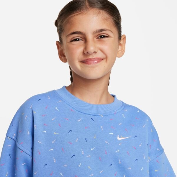 Nike SPORTSWEAR CLUB FLEECE Dívčí Mikina, Modrá, Veľkosť XL