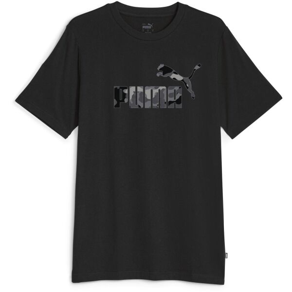 E-shop Puma ESSENTIALS + CAMO GRAPHIC TEE Pánské triko, černá, velikost