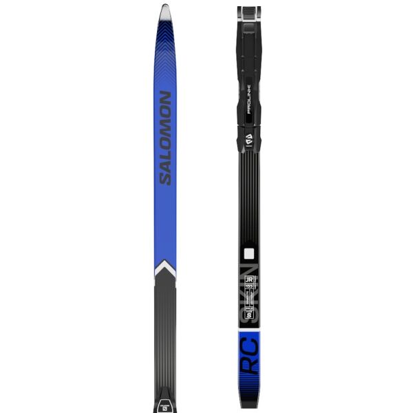 E-shop Salomon RC eSKIN JR + PM PLK ACC Juniorské běžecké lyže, tmavě modrá, velikost