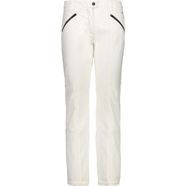 E-shop CMP WOMAN PANT WITH INNER GAITER Dámské lyžařské kalhoty, bílá, velikost