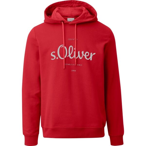 E-shop s.Oliver RL SWEATSHIRT NOOS Mikina s kapucí, červená, velikost