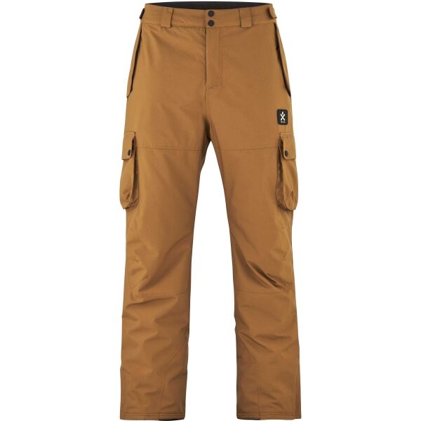 E-shop Bula LIFTIE Pánské zateplené lyžařské kalhoty, hnědá, velikost