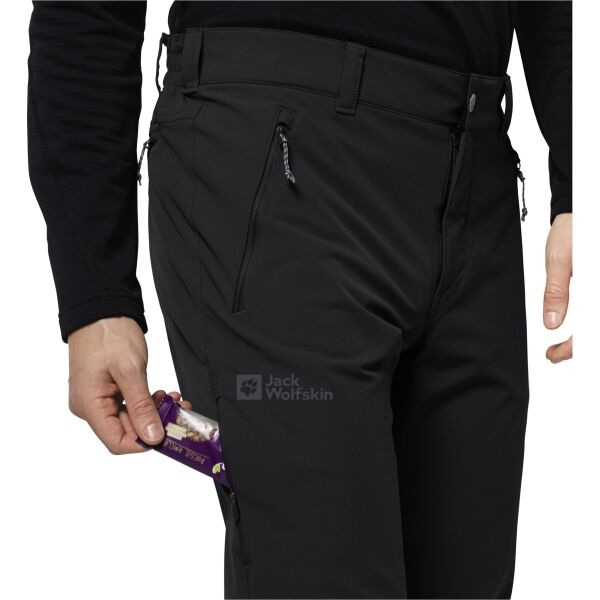 Jack Wolfskin ACTIVATE XT PANTS M Pánské Outdoorové Kalhoty, černá, Veľkosť 52