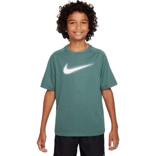 Nike DRI-FIT MULTI+ Chlapecké tričko, tmavě zelená, velikost