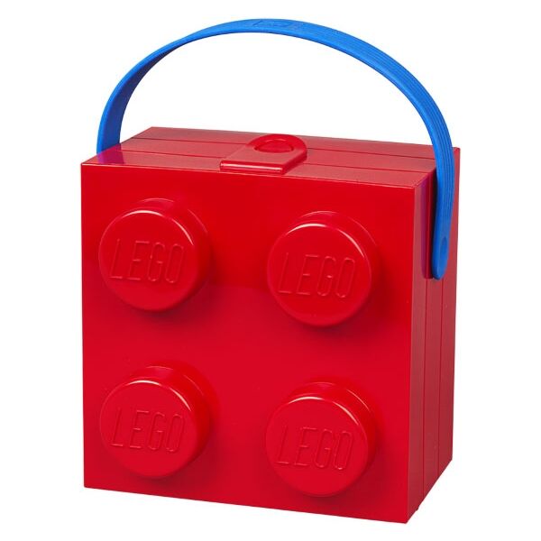 LEGO Storage HANDLE BOX Box Na Svačinu, červená, Veľkosť UNI