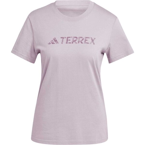 adidas TERREX CLASSIC LOGO TEE Dámské triko, růžová, velikost