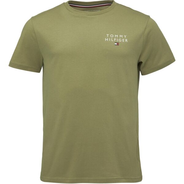 Tommy Hilfiger ORIGINAL-CN SS TEE LOGO Pánské tričko, khaki, velikost