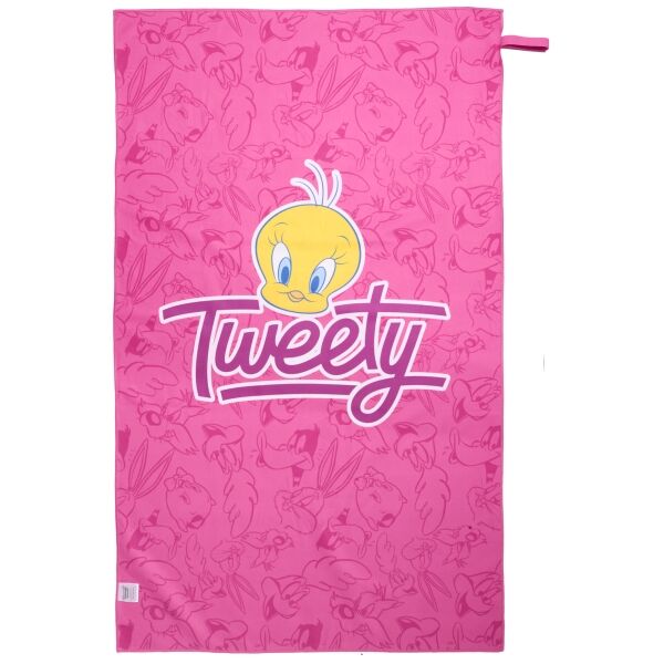 Warner Bros TWEETY 80 x 130 Rychleschnoucí sportovní ručník, růžová, velikost
