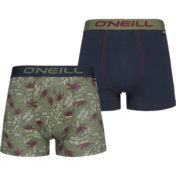 O'Neill 2P MULTI FLOWER Pánské boxerky, khaki, velikost