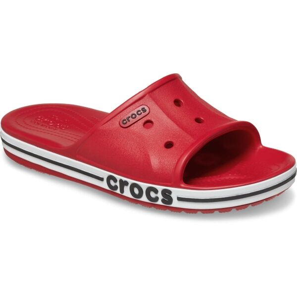 Crocs BAYABAND SLIDE Unisex pantofle, červená, velikost 39/40