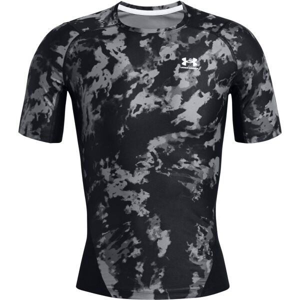 Under Armour HG ISOCHILL PRINTED TEE Pánské triko, černá, velikost