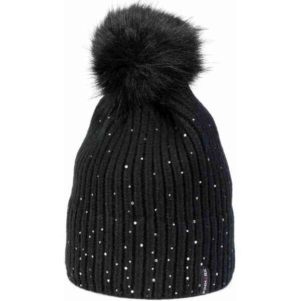 Finmark WINTER HAT Zimní pletená čepice, černá, velikost UNI