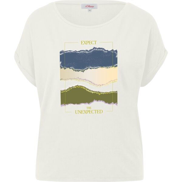 s.Oliver RL T-SHIRT Dámské tričko, bílá, velikost
