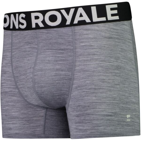 MONS ROYALE HOLD 'EM SHORTY MERINO Pánské merino boxerky, šedá, velikost
