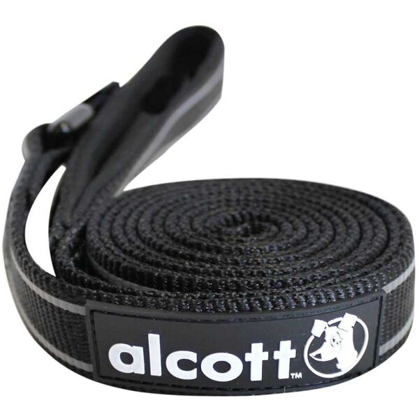 ALCOTT REFLECTIVE LEASH M Reflexní vodítko, černá, velikost