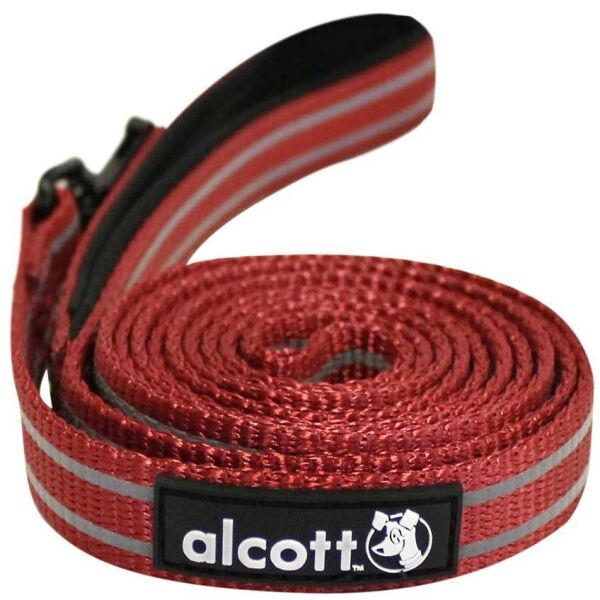 ALCOTT REFLECTIVE LEASH M Reflexní vodítko, červená, velikost