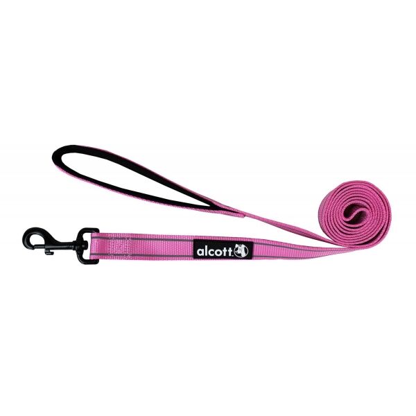 ALCOTT REFLECTIVE LEASH M Reflexní vodítko, růžová, velikost