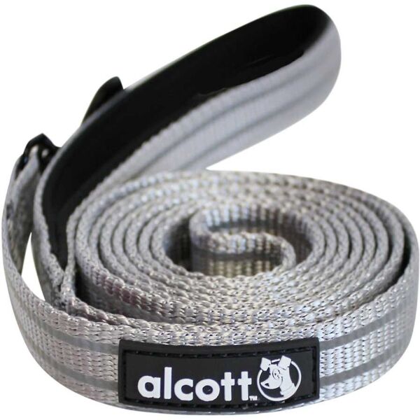 ALCOTT REFLECTIVE LEASH M Reflexní vodítko, šedá, velikost