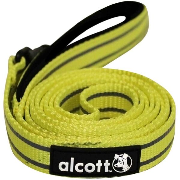 ALCOTT REFLECTIVE LEASH S Reflexní vodítko, žlutá, velikost