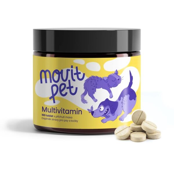 MOVIT ENERGY MOVIT PET MULTIVITAMIN, 100 TABLET S PŘÍCHUTÍ MASA Multivitamin pro zvířata, , velikost