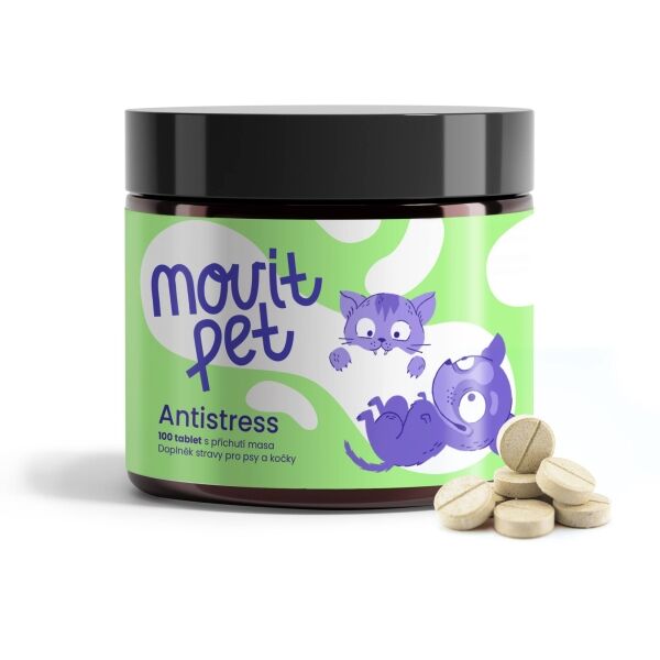 MOVIT ENERGY MOVIT PET ANTISTRESS, 100 TABLET S PŘÍCHUTÍ MASA Antistresová péče pro zvířata, , velikost